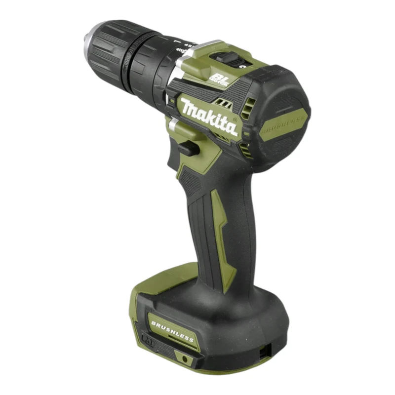 Makita DHP 487 ZO Akku Schlagbohrschrauber 18 V 40 Nm Brushless Olive Outdoor Adventure Serie Solo - ohne Akku, ohne Ladegerät