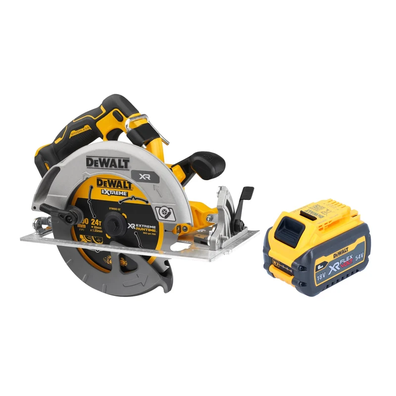 DeWalt DCS 573 N Akku Handkreissäge 18 V 190 x 30 mm Brushless + 1x Akku 6,0 Ah - ohne Ladegerät