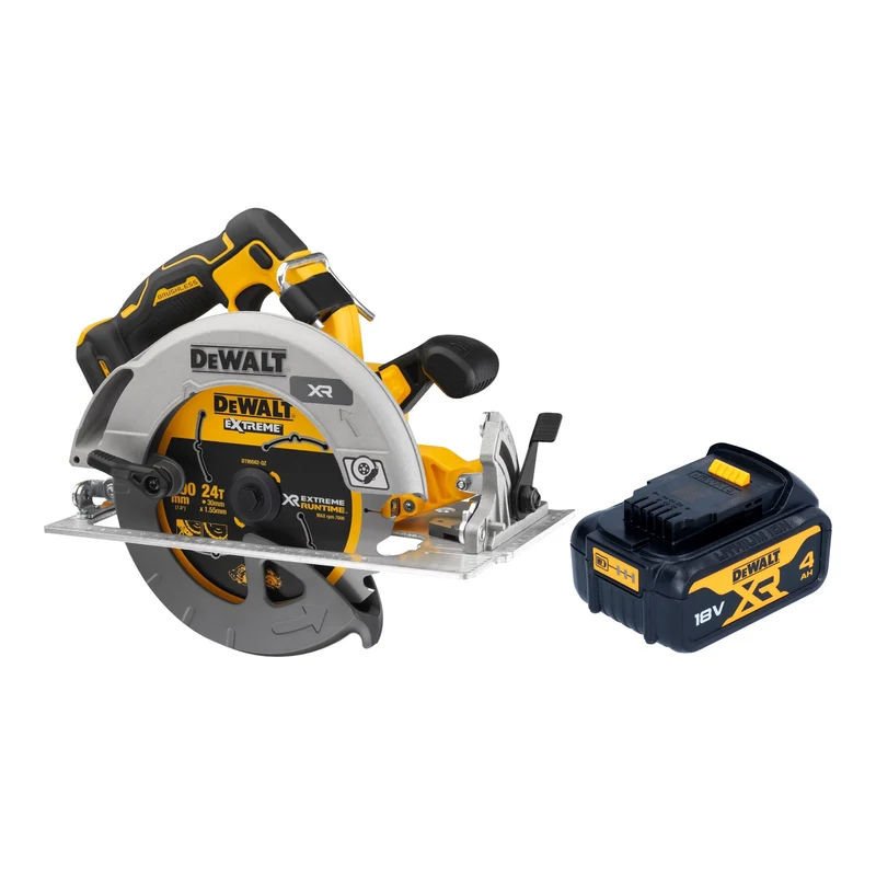 DeWalt DCS 573 N Akku Handkreissäge 18 V 190 x 30 mm Brushless + 1x Akku 4,0 Ah - ohne Ladegerät