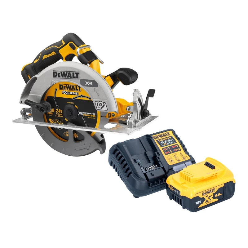 DeWalt DCS 573 P1 Akku Handkreissäge 18 V 190 x 30 mm Brushless + 1x Akku 5,0 Ah + Ladegerät