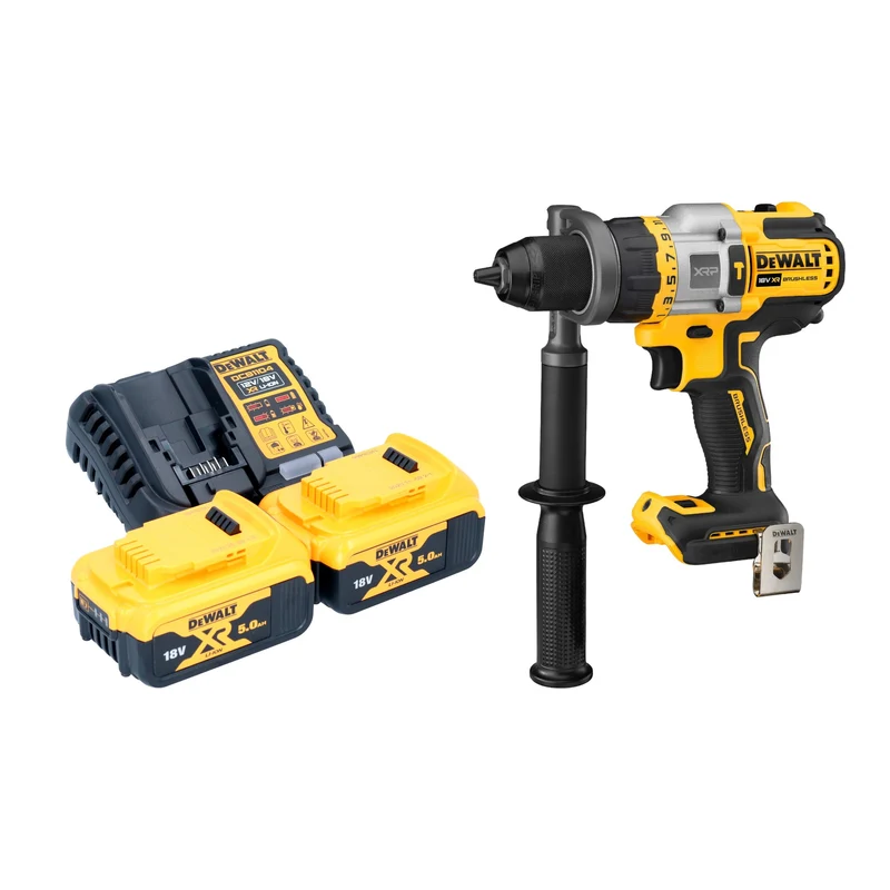 DeWalt DCD 999 P2 Akku Schlagbohrschrauber 18 V 95 Nm Brushless + 2x Akku 5,0 Ah + Ladegerät