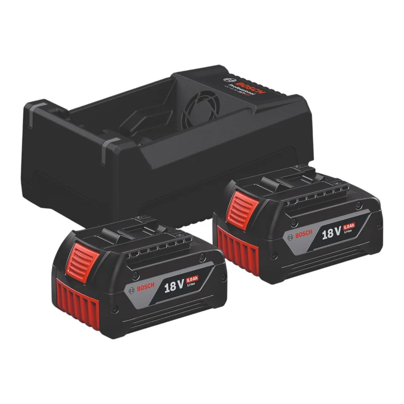 Bosch GBA 18V 5,0Ah Set Starter Set ( 1600A03CH1 ) GAL 12V/18V-80 Professional Ladegerät 8 A + 2x GBA 18V 5.0Ah Akku 18 V 5,0 Ah