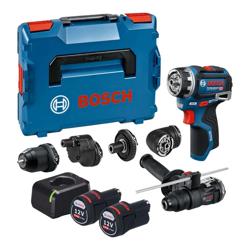 Bosch GSR 12V-32 FC Akku Bohrschrauber 12 V 31 Nm Brushless + 2x Akku 2,0 Ah + Ladegerät + L-Boxx