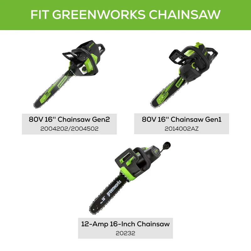 16" ReplacementChainsaw Chain, 3/8" Pitch, .050" Chain Gauge and 56DL