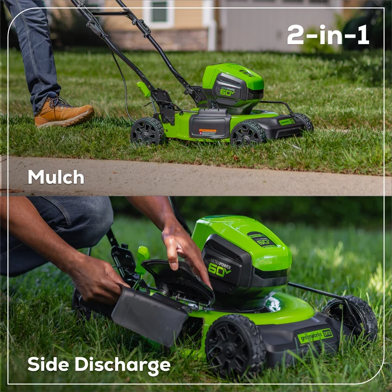 60V 19" Cordless Battery Push Lawn Mower w/ 5.0Ah Battery & Charger, LM1906