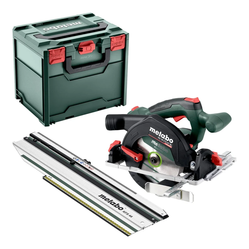 Metabo KS 18 LTX 57 BL Akku Handkreissäge 18 V 57 mm + KFS 44 Kappschiene 440 mm ( 691223000 ) + Metabox - ohne Akku, ohne Ladegerät