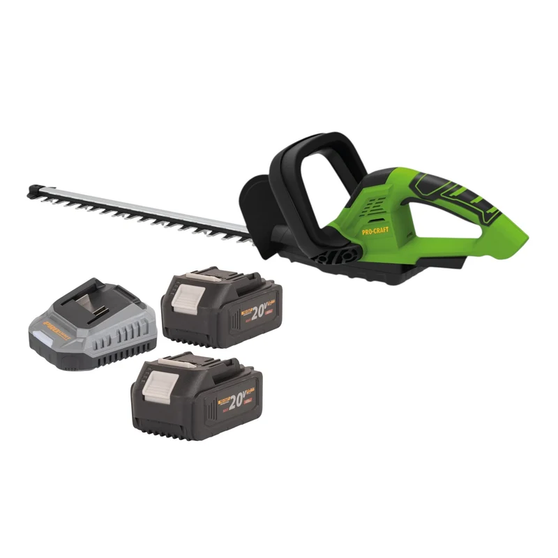 Procraft PZA24bb Akku Heckenschere 20 V 510 mm Brushless + 2x Akku 4,0 Ah + Ladegerät