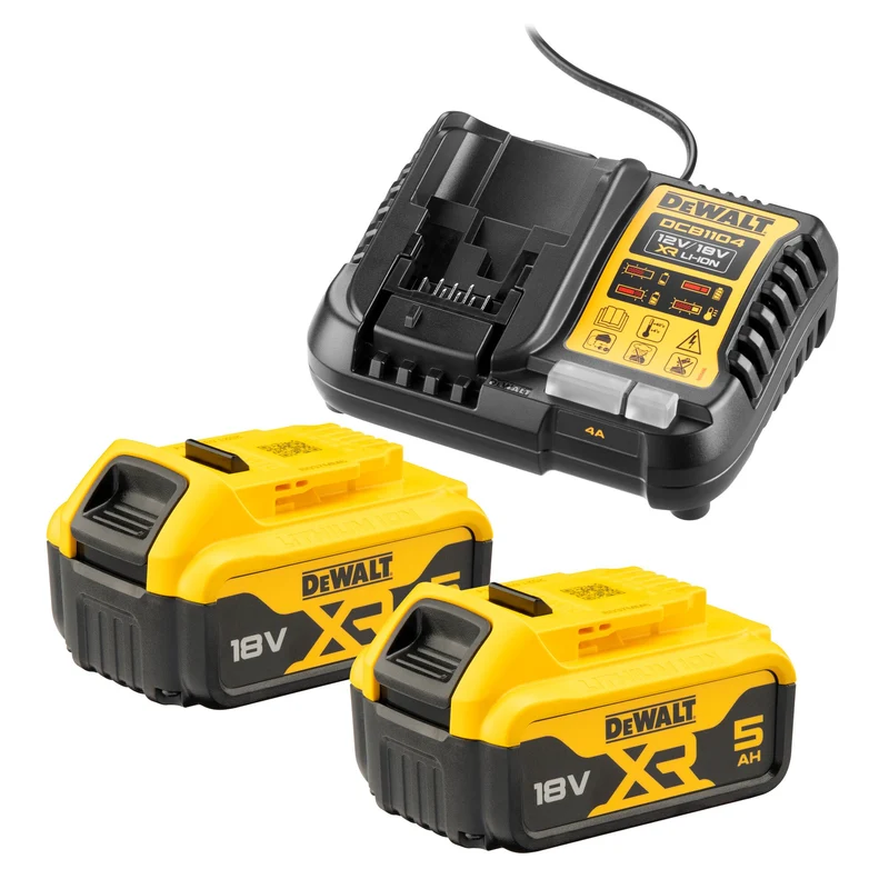 DeWalt DCZ 100 P2KT Akku Schlagbohrschrauber Set DCD709 18 V 65 Nm + 2x Akku 5,0 Ah + Ladegerät + Maßband + Bit Set + TSTAK