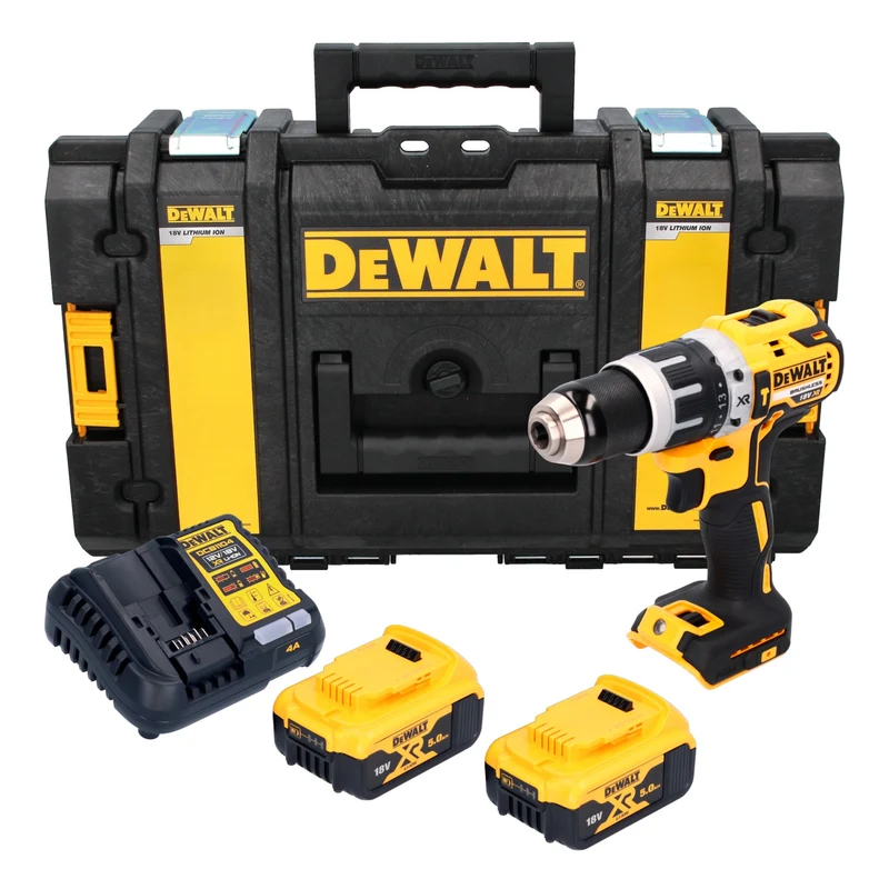 DeWalt DCD 796 P2 Akku Schlagbohrschrauber 18 V 70 Nm Brushless + 2x Akku 5,0 Ah + Ladegerät + Tough Box