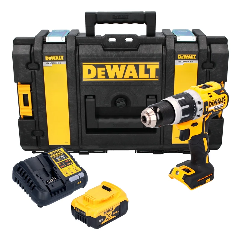 DeWalt DCD 796 P1 Akku Schlagbohrschrauber 18 V 70 Nm Brushless + 1x Akku 5,0 Ah + Ladegerät + Tough Box