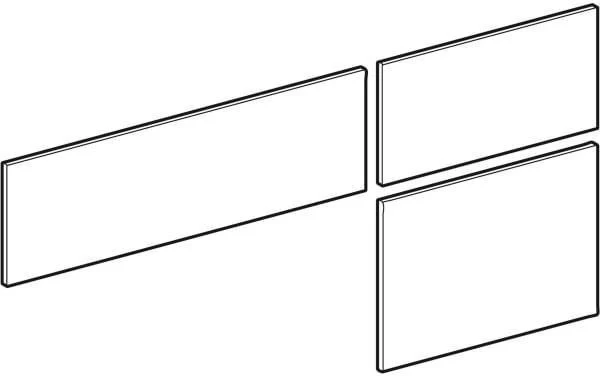 GEBERIT VariForm Set Schubl.-Front für US für WT, mit 3