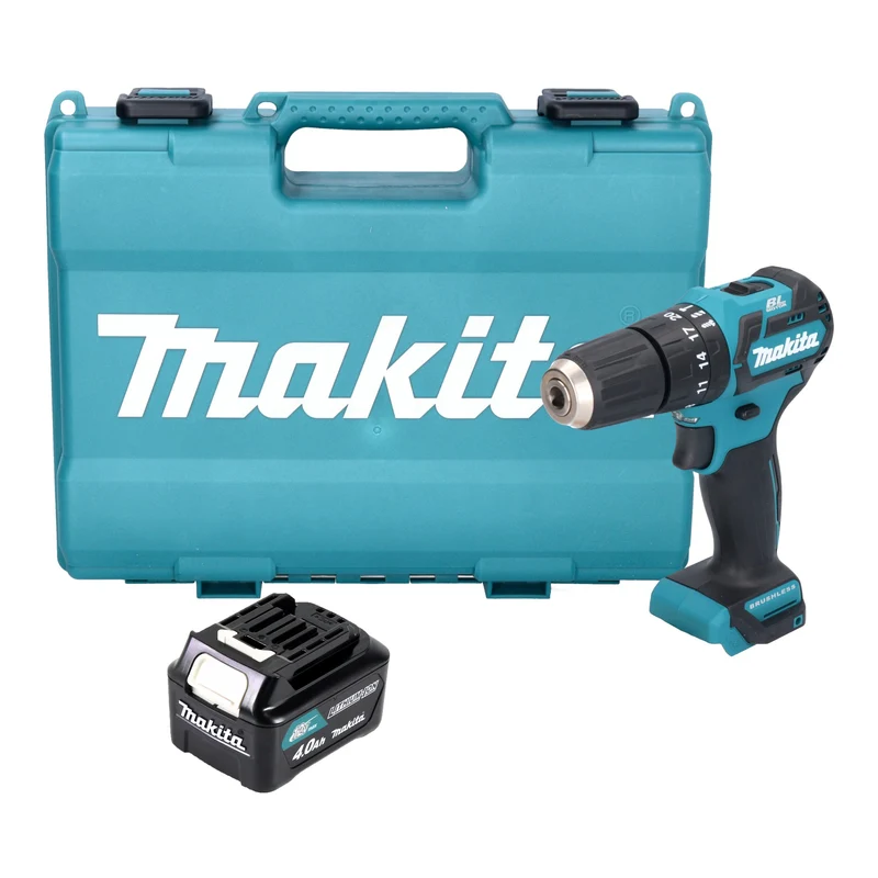 Makita HP 332 DM1E Akku Schlagbohrschrauber 12 V max. 35 Nm Brushless + 1x Akku 4,0 Ah + Koffer - ohne Ladegerät