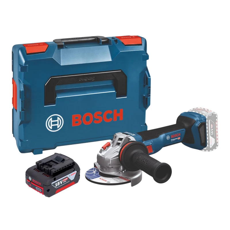 Bosch GWS 18V-11 Professional Akku Winkelschleifer 18 V 125 mm Brushless + 1x Akku 4,0 Ah + L-Boxx - ohne Ladegerät
