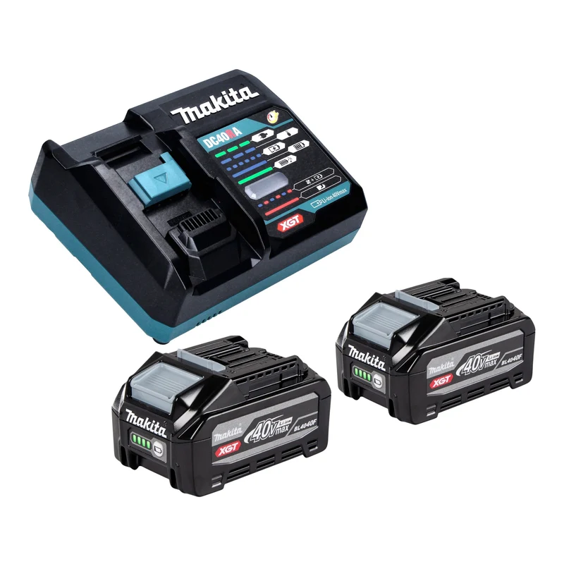 Makita GA 047 GU201 Akku Winkelschleifer 40 V max. 125 mm X-LOCK Brushless + 2x Akku 4,0 Ah + Ladegerät