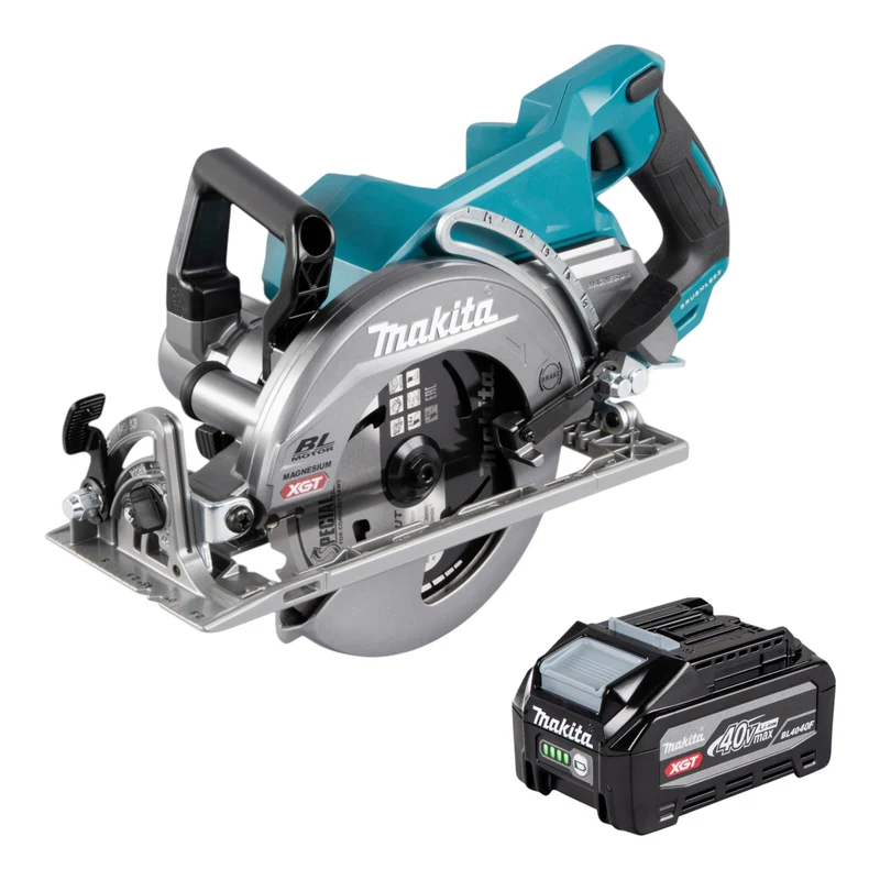 Makita RS 001 GU1 Akku Handkreissäge 40 V max. 185 mm Brushless + 1x Akku 4,0 Ah - ohne Ladegerät
