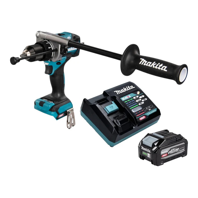Makita HP 001 GU101 Akku Schlagbohrschrauber 40 V max. 140 Nm Brushless + 1x Akku 4,0 Ah + Ladegerät