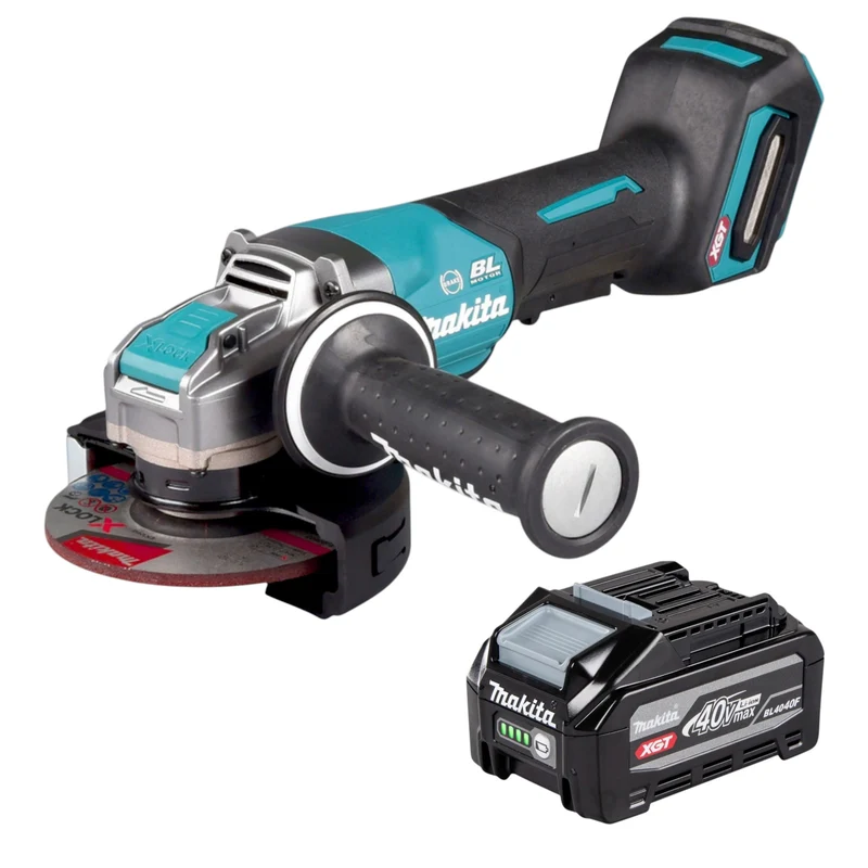 Makita GA 047 GU1 Akku Winkelschleifer 40 V max. 125 mm X-LOCK Brushless + 1x Akku 4,0 Ah - ohne Ladegerät