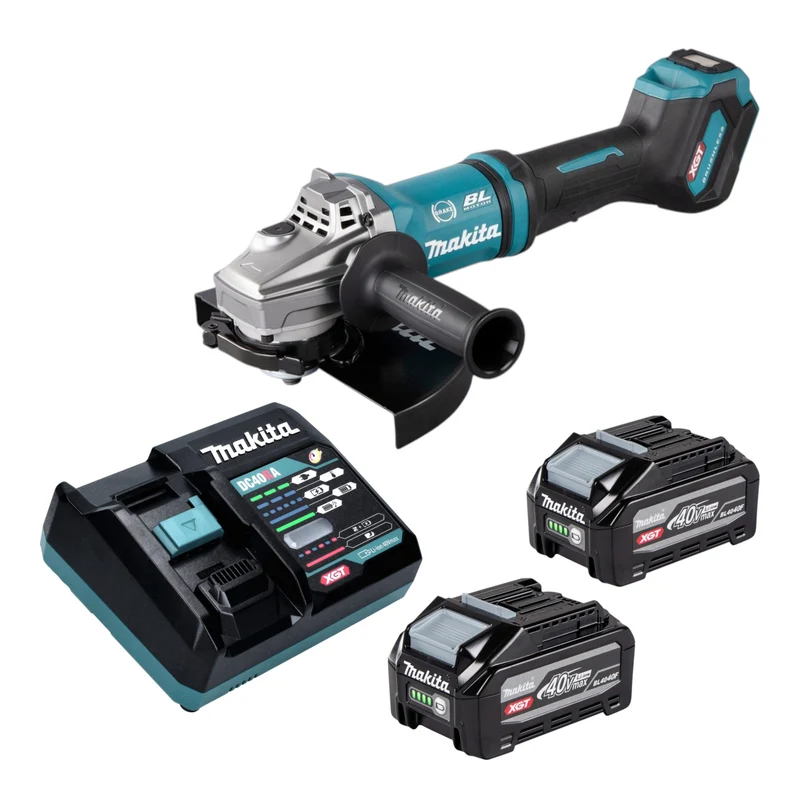 Makita GA 038 GU201 Akku Winkelschleifer 40 V max. 230 mm Brushless + 2x Akku 4,0 Ah + Ladegerät