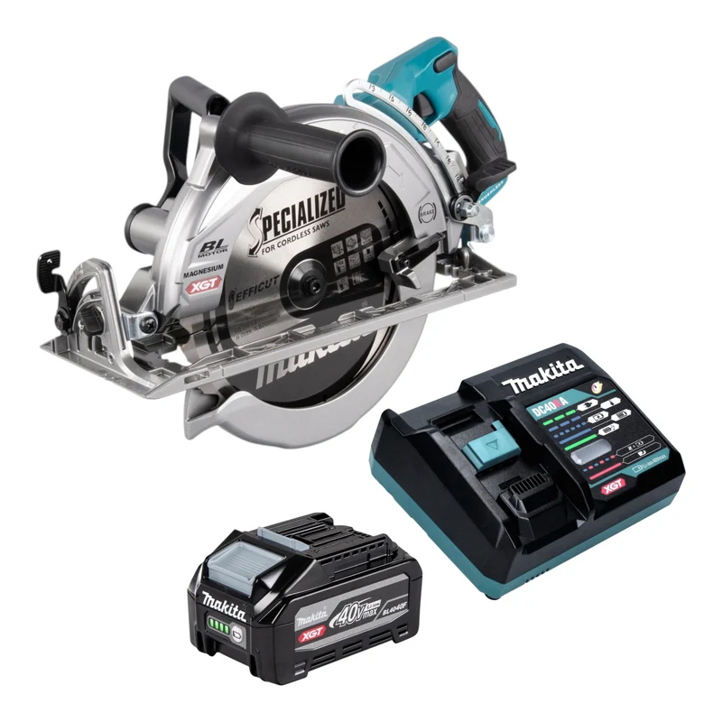 Makita RS 002 GU101 Akku Handkreissäge 40 V max. 260 mm Brushless + 1x Akku 4,0 Ah + Ladegerät