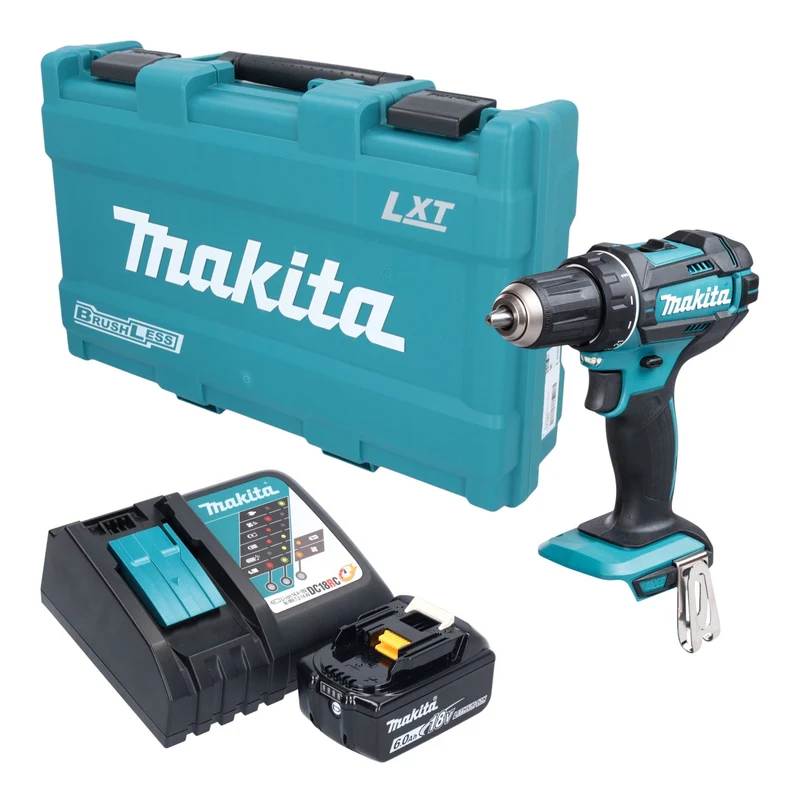 Makita DDF 482 RG1K Akku Bohrschrauber 18 V 62 Nm + 1x Akku 6,0 Ah + Ladegerät + Koffer