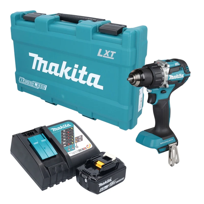 Makita DDF 484 RG1K Akku Bohrschrauber 18 V 54 Nm Brushless + 1x Akku 6,0 Ah + Ladegerät + Koffer