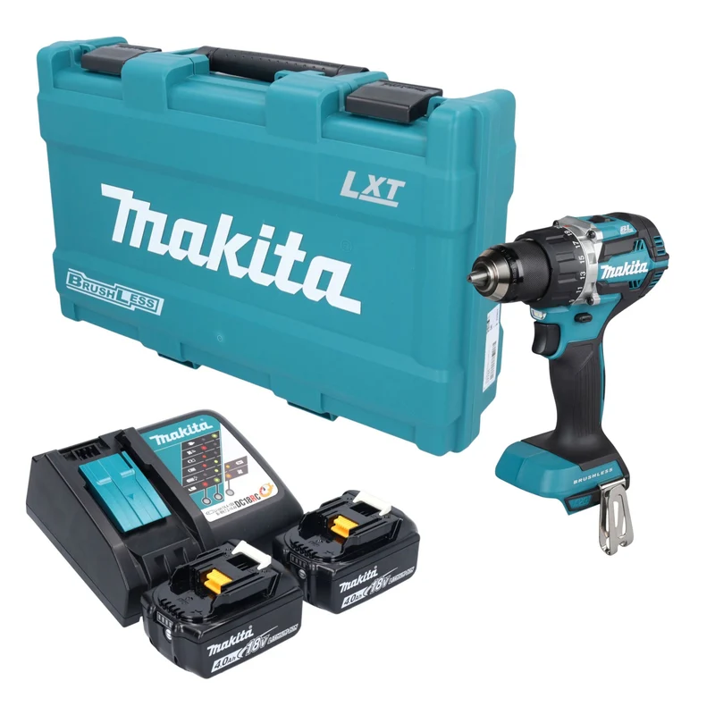 Makita DDF 484 RMK Akku Bohrschrauber 18 V 54 Nm Brushless + 2x Akku 4,0 Ah + Ladegerät + Koffer