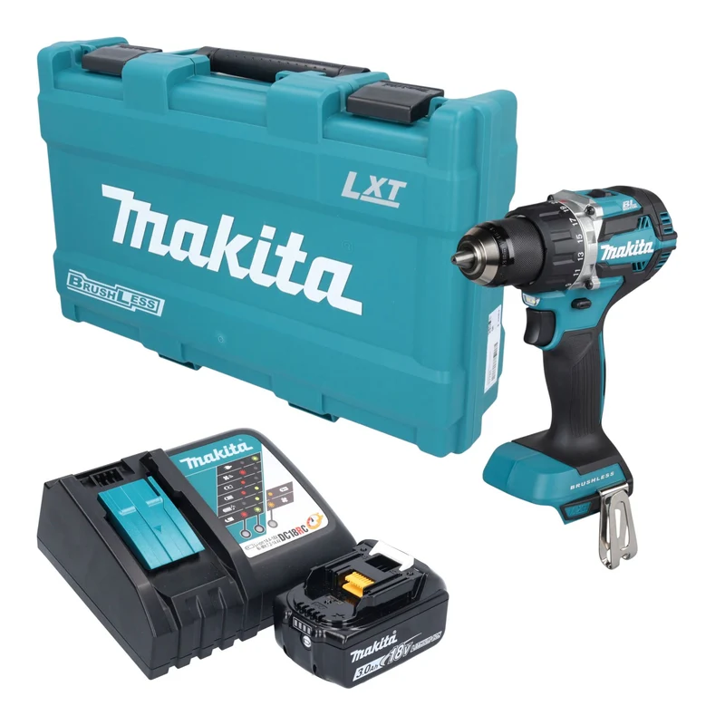 Makita DDF 484 RF1K Akku Bohrschrauber 18 V 54 Nm Brushless + 1x Akku 3,0 Ah + Ladegerät + Koffer
