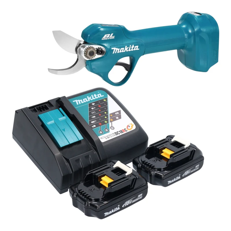 Makita DUP 181 RY Akku Astschere 18 V 30 mm Brushless + 2x Akku 1,5 Ah + Ladegerät