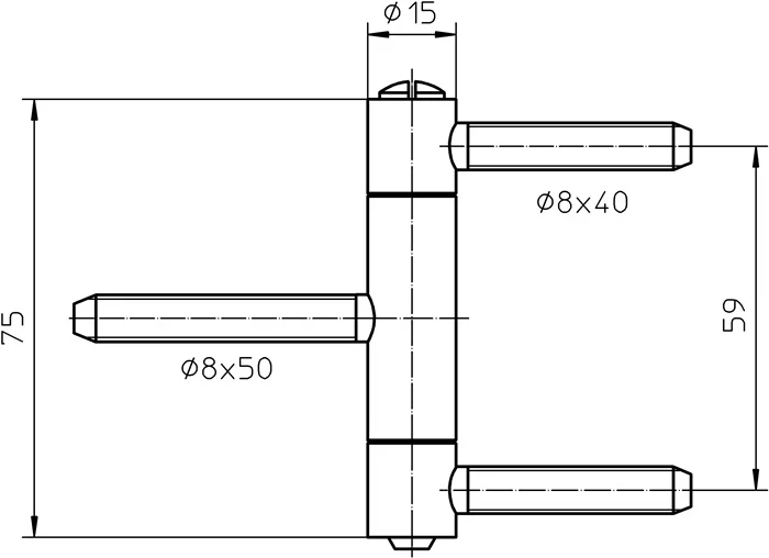 Simonswerk Einbohrband BAKA C 1-15 WF ( 3000255706 ) 3-teilig vernickelt DIN links / rechts Holztüren 20 Stück