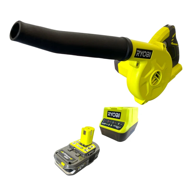 RYOBI R18TB-115 Akku Gebläse 18 V 200 km/h + 1x Akku 1,5 Ah + Ladegerät