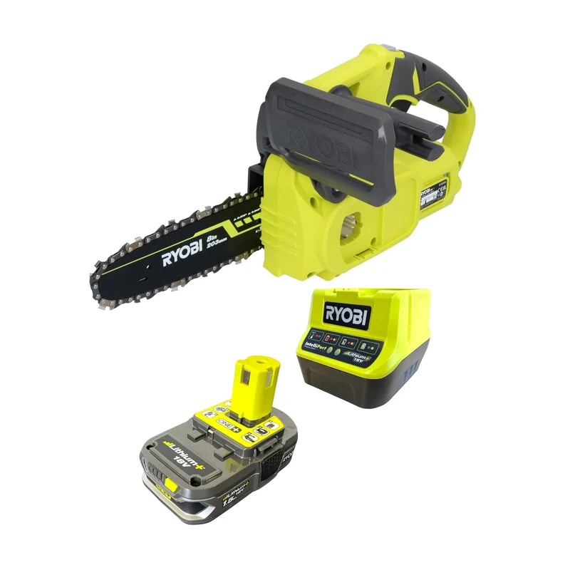 RYOBI RY18CS20A-115 18 V ONE+ Akku Kettensäge 20 cm Compact + 1x Akku 1,5 Ah + Ladegerät