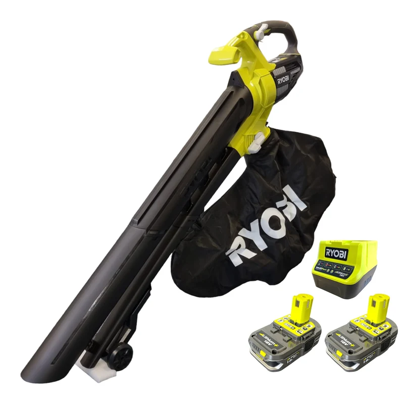 RYOBI OBV18-215 Akku Laubsauger 18 V ONE+ Brushless 7,56 m³/min + 2x Akku 1,5 Ah + Ladegerät