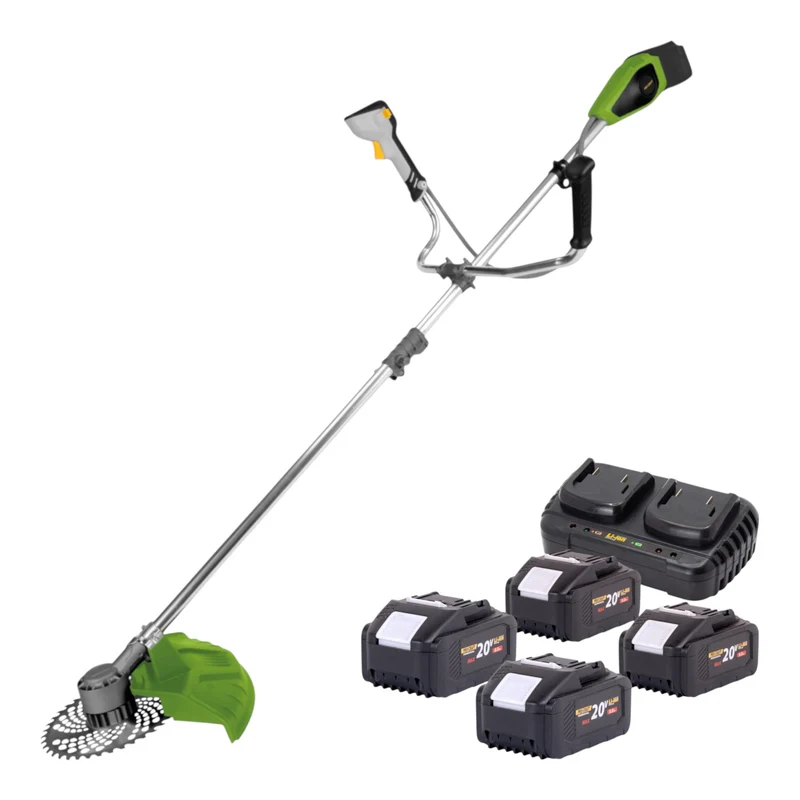 Procraft PTA-41-BB Akku Freischneider 40 V ( 2x 20 V ) 420 mm Brushless + 4x Akku 8,0 Ah + Ladegerät