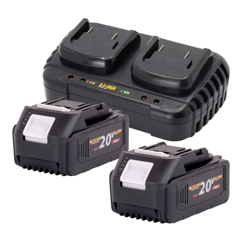 Procraft PTA-41-BB Akku Freischneider 40 V ( 2x 20 V ) 420 mm Brushless + 2x Akku 4,0 Ah + Ladegerät
