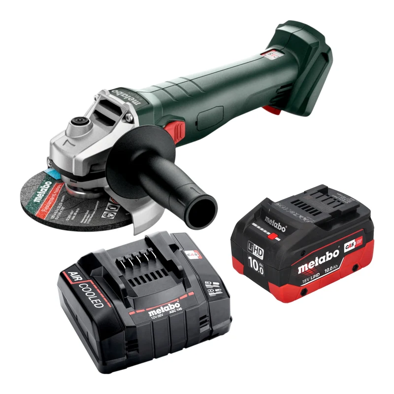 Metabo W 18 7-125 Akku Winkelschleifer 18 V 125 mm + 1x LiHD Akku 10,0 Ah + Ladegerät