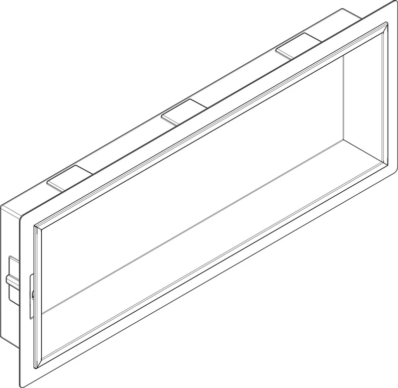HANSGROHE Wandnische XtraStoris Original mit Rahmen, Betongrau