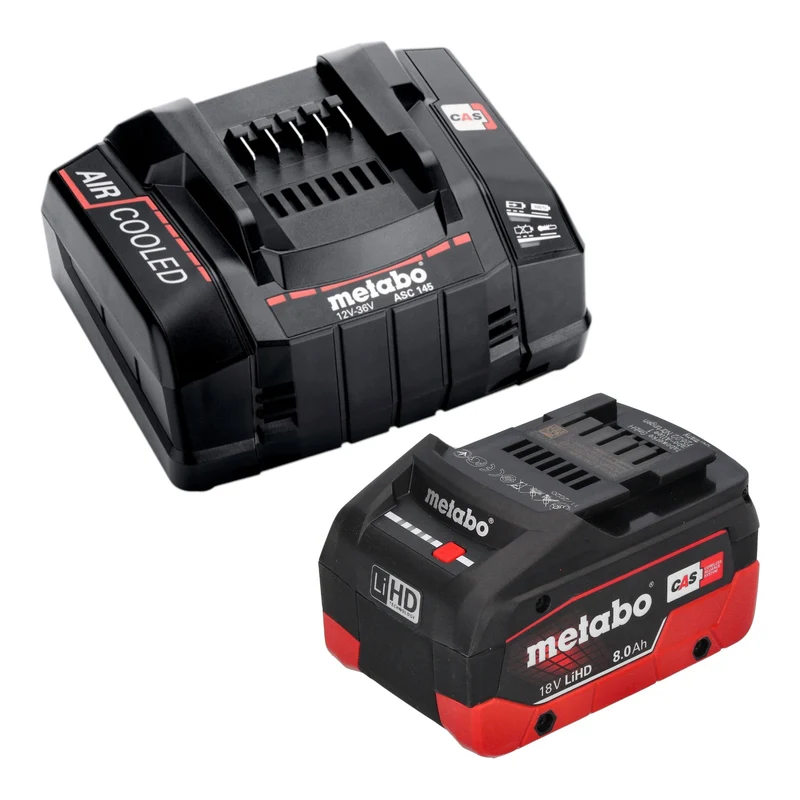 Metabo W 18 7-125 Akku Winkelschleifer 18 V 125 mm + 1x LiHD Akku 8,0 Ah + Ladegerät