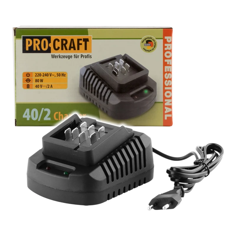 Procraft 40/2 Ladegerät 2,0 A Ladestrom für 20/40 Akkus
