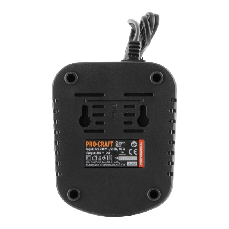 Procraft 40/2 Ladegerät 2,0 A Ladestrom für 20/40 Akkus