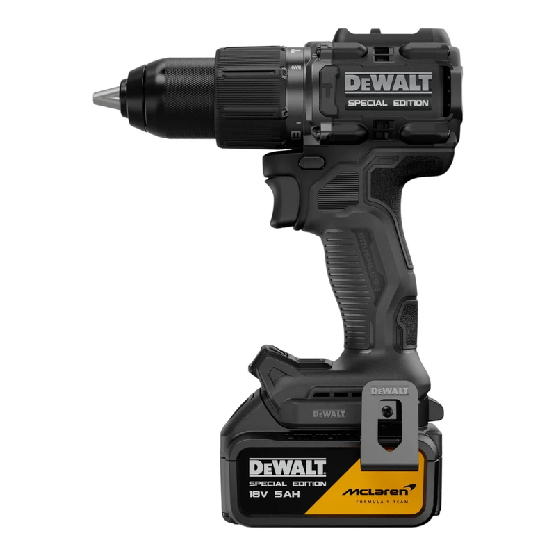 DeWalt DCD 86M P1T Akku Schlagbohrschrauber 18 V 90 Nm Brushless McLaren F1 Edition + 1x Akku 5,0 Ah + Ladegerät + TSTAK