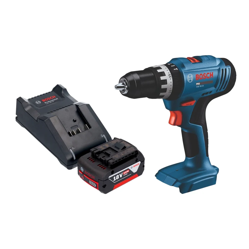 Bosch GSB 18V-25 Professional Akku Schlagbohrschrauber 18 V 56 Nm + 1x Akku 5,0 Ah + Ladegerät