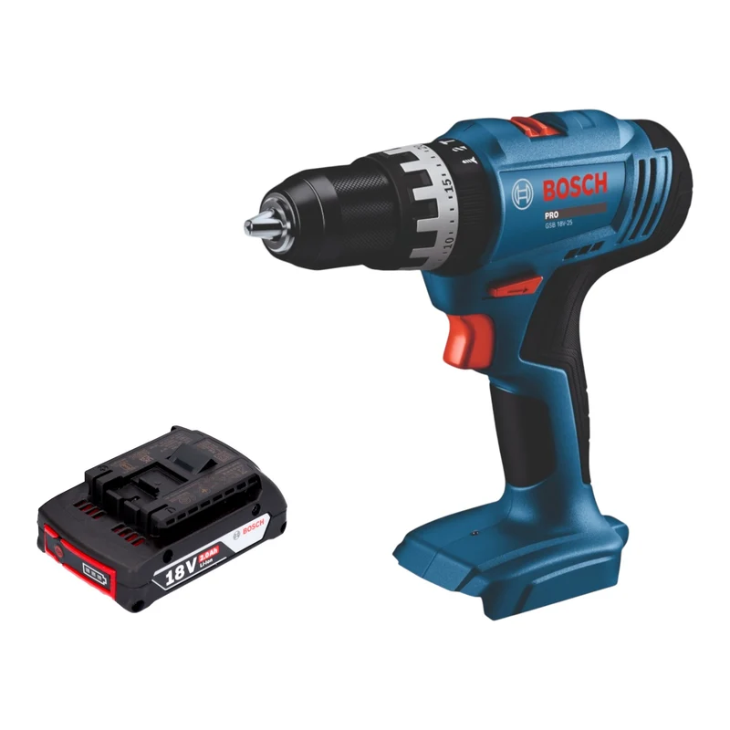 Bosch GSB 18V-25 Professional Akku Schlagbohrschrauber 18 V 56 Nm + 1x Akku 2,0 Ah - ohne Ladegerät