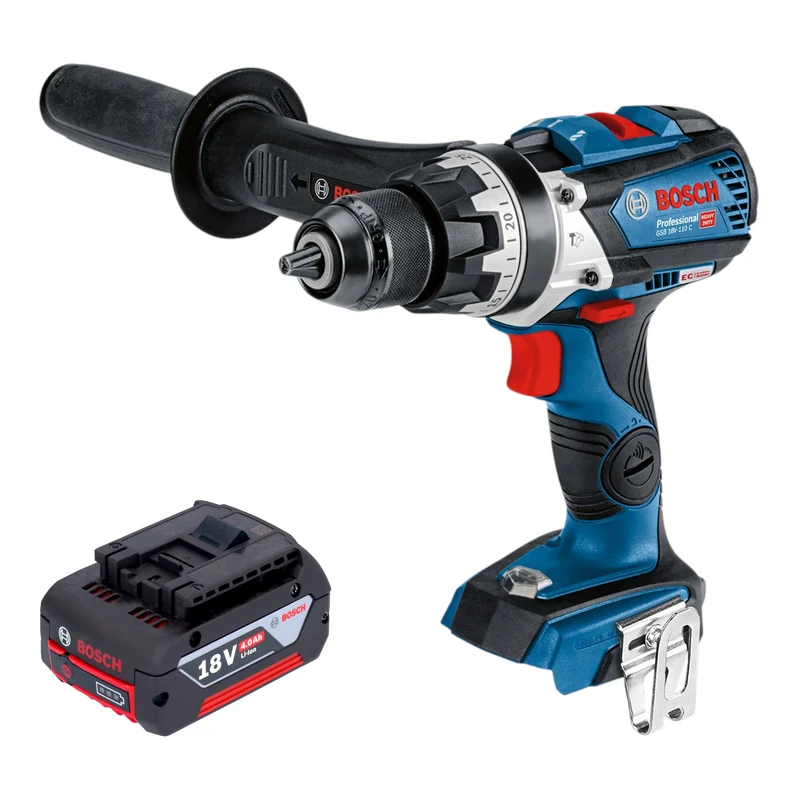 Bosch GSB 18V-110 C Professional Akku Schlagbohrschrauber 18 V 110 Nm Brushless + 1x Akku 4,0 Ah - ohne Ladegerät