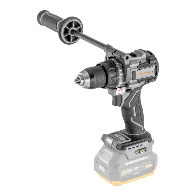 ProCraft Industrial CD20C-BB Akku Schlagbohrschrauber 20 V 120 Nm Brushless + 2x Akku 2,0 Ah + Ladegerät