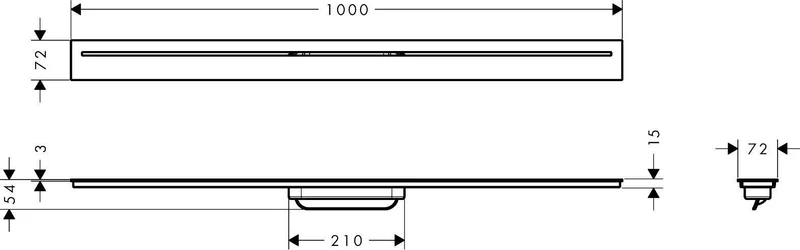 HG Fertigset AXOR Drain Duschrinne 1000mm