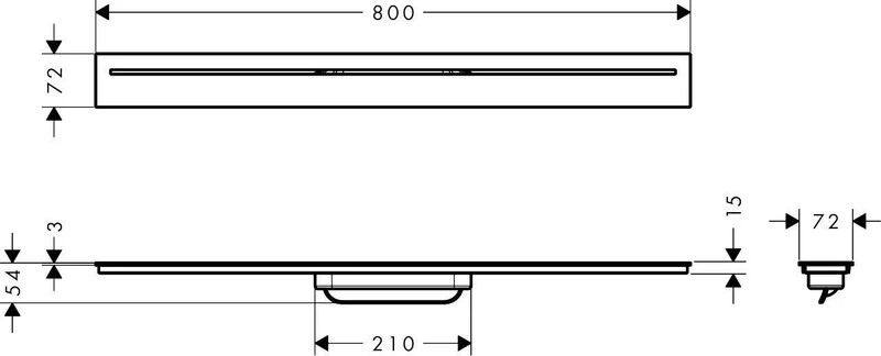 HG Fertigset AXOR Drain Duschrinne 800mm