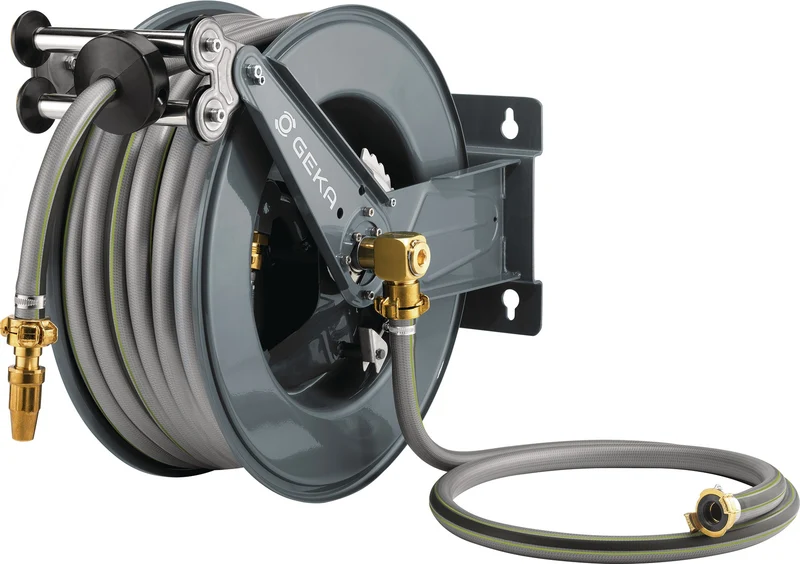 KARASTO Schlauchaufroller PA30SK G 1 AG mit GEKA® plus Winkeldreharmatur und 30m Schlauch