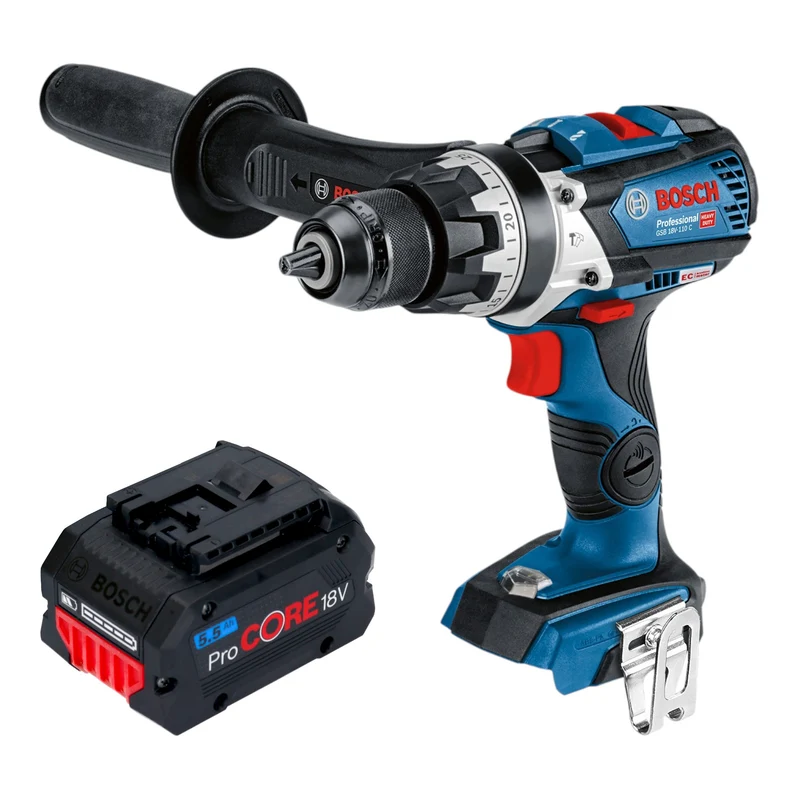 Bosch GSB 18V-110 C Professional Akku Schlagbohrschrauber 18 V 110 Nm Brushless + 1x ProCORE Akku 5,5 Ah - ohne Ladegerät