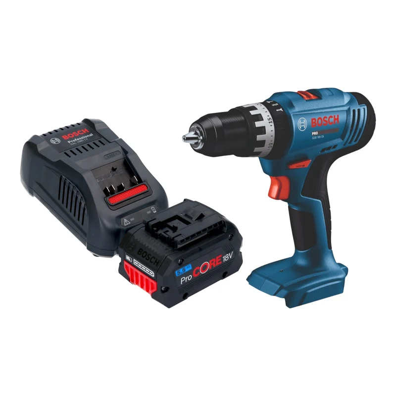 Bosch GSB 18V-25 Professional Akku Schlagbohrschrauber 18 V 56 Nm + 1x ProCORE Akku 5,5 Ah + Ladegerät