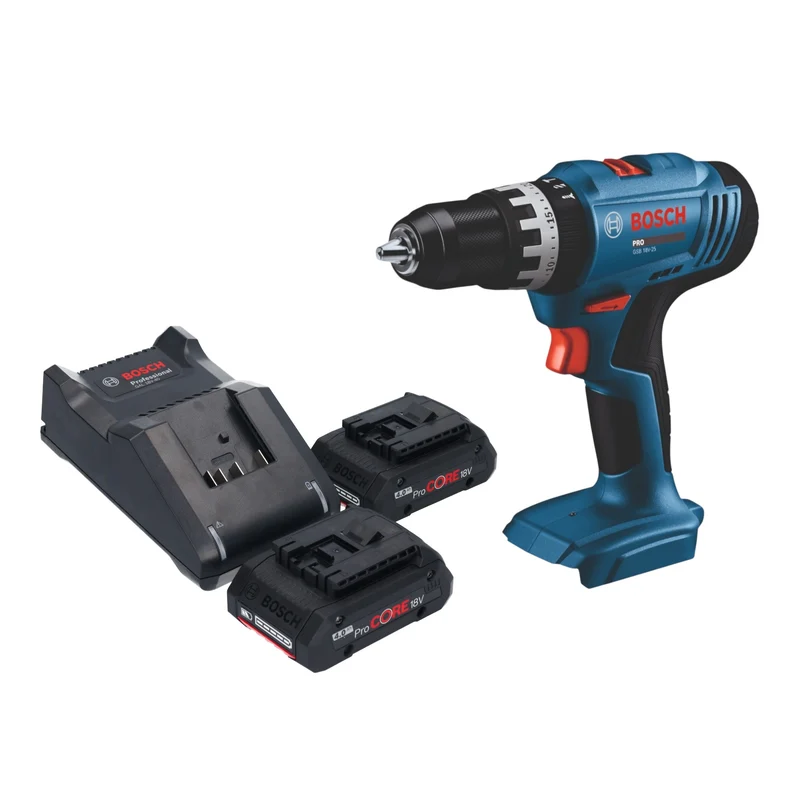 Bosch GSB 18V-25 Professional Akku Schlagbohrschrauber 18 V 56 Nm + 2x ProCORE Akku 4,0 Ah + Ladegerät